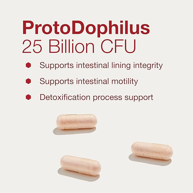 PROTOCOL FOR LIFE BALANCE Proto Dophilus 25 Billion 10 Strains - Support Digestive Gut Health Immune System &amp Detox - Dairy Wheat Soy &amp Gluten Free - Vegan &amp Nut Free - 50 Veg Capsules
