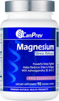 CanPrev Magnesium Bisglycinate with Ashwagandha B5 B6 &amp Vitamin C 90 Veg Caps 30-Day Supply Support Restful Nights &amp Relaxation Helps Energy &amp Immnue Function Vegan Non-GMO Dairy