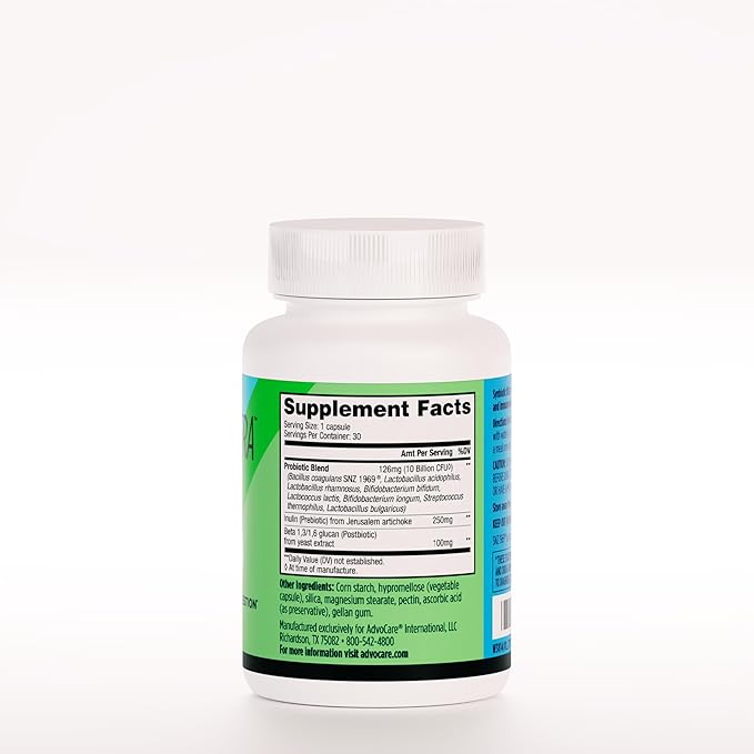 AdvoCare Synbiotic Ultra - Digestive &amp Gut Health Supplement - Offers Immune Support* - Includes Prebiotics Probiotics &amp Postbiotics - 30 Capsules