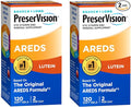 PreserVision AREDS Lutein Eye Vitamin &amp Mineral Supplement Beta-Carotene Free Soft Gels 120 ct (Pack of 2)