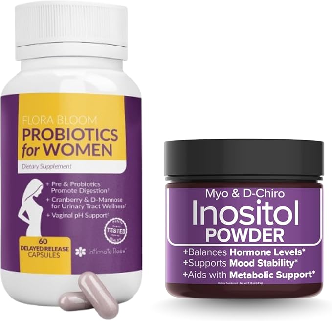 Save 10% on Women's Health &amp Wellness Bundle – Complete Vaginal Probiotics + Myo &amp D-Chiro Inositol Powder for Hormonal Balance Gut and Urinary Support