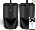 PuroAir 130i HEPA Air Purifiers for Home Pets - Covers Up To 600 Sq Ft - Filters Up To 99.9% of Pollutants Smoke Pollen Dust - Quiet HEPA Air Filter - Air Purifiers for Bedroom (2 Pack)