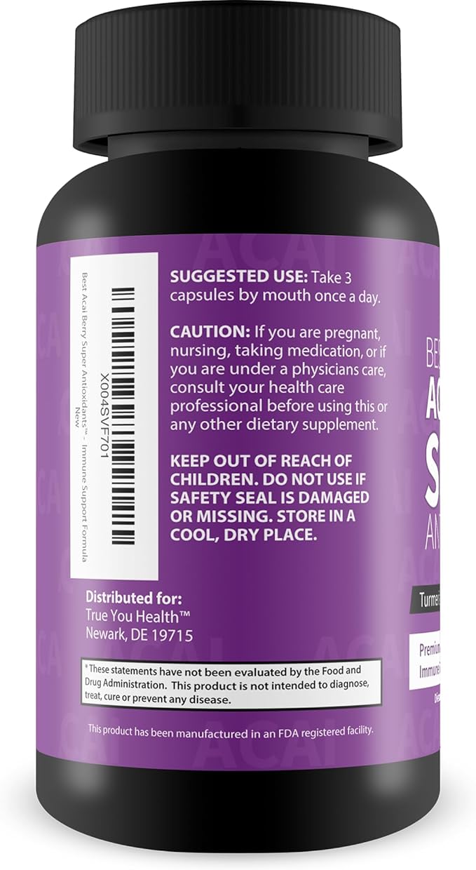 Best Acai Berry Super Antioxidants Supplement - Our Best Acai Berry Vitamin C Antioxidant Supplement - Natural Antioxidant Pill - Cellular Health &amp Immune Support - Super Antioxidants Supplements
