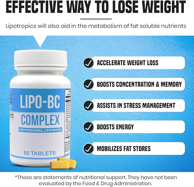 Lipo-BC Complex Lipo BC (60 Tablets) Manufactured by Legere Pharmaceuticals for ES Global