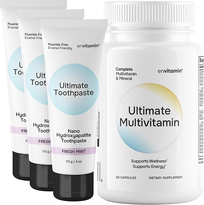 Nano Hydroxyapatite Toothpaste 3 Pack &amp Ultimate Multivitamin