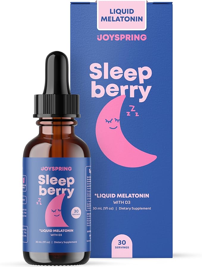 JoySpring SleepBerry Melatonin with Elderberry and Saffron Gummies for Kids - Mood Support Supplement