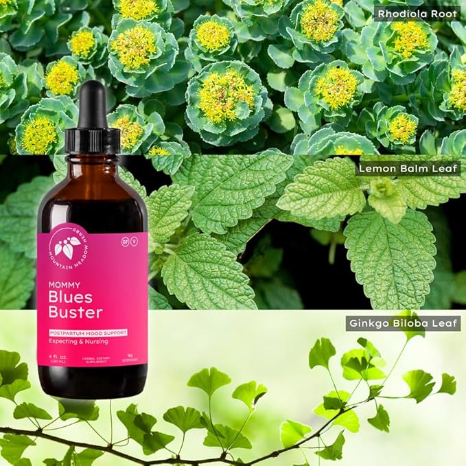 Mountain Meadow Herbs Mommy Blues Buster Herbal Mood Supplement - 4oz - Boost Your Mood Lift Your Spirits for a Calm Positive Mind