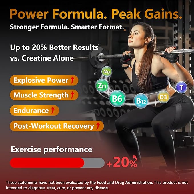 Creatine Gummies for Women 5000mg Pre-Workout Muscle Strength &amp Energy Support 0 Sugar Creatine Gummy with L-Taurine Zinc B12 B6 Strawberry Flavor Vegan - 120 Gummies