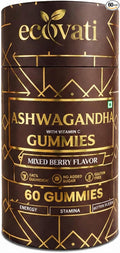 Ashwagandha Gummies with Vitamin C Mixed Berry Flavor Ashwagandha Extract No Added Sugar Gluten Free 60 Count