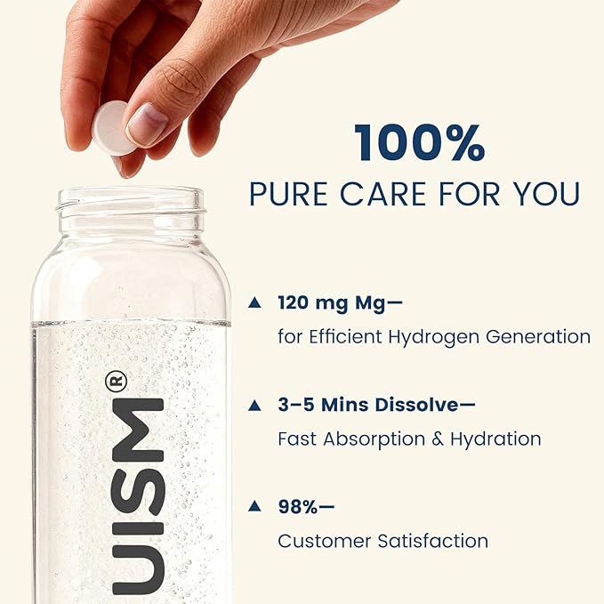 Hydrogen Water Tablets with MagnesiumHydrogen Tablets for Drinking WaterAntioxidant and Cellular Health Support H2 Molecular Tabs90 Tablets