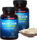 Magnesium 5 Complex - Chelated Magnesium Glycinate Malate Citrate Taurate &amp Aspartate for Nerves Muscles Bones - 2 Pack