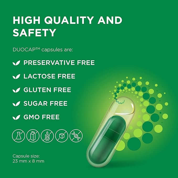 The Smart synbiotic with targeted delivery of The Good Bacteria. Double Capsule and Liquid Formula for Fast Results. 1 Capsule per Day. Laboratory Tested (Pack of 1)