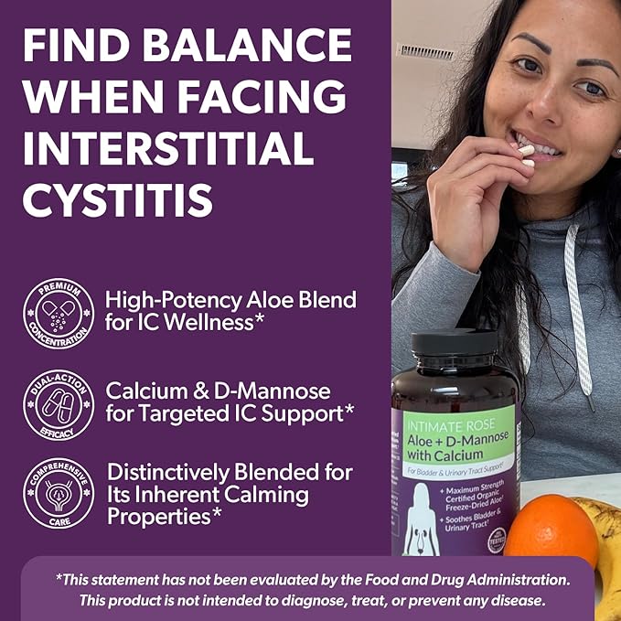 Probiotics for Women with Aloe Vera and D-Mannose for Complete Wellness That Supports: UTI BV YI and Vaginal Health and is Non-GMO - Vegan with 240 Veg Pills