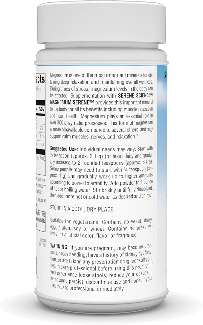 Source Naturals Serene Science Magnesium Serene Peaceful Body* Tangerine Flavored - 9 Ounce Powder