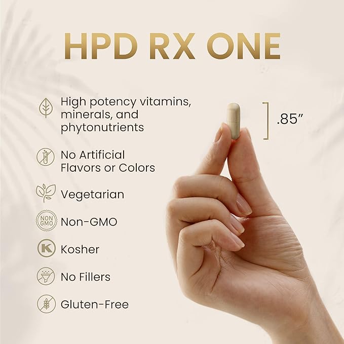 HPD Rx ONE Immunity Boost Multivitamin Supplements for Women and Men | Advanced Immunity Defense Support | Helps Immune Response | 6-Month Supply 1080 Capsules Pack of 6