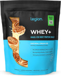 LEGION Whey+ Protein Whey Isolate from Grass Fed Cows (Oatmeal Cream Pie 30 Servings) - Whey Protein Isolate Low Calorie Non-GMO Sugar Free Lactose and Gluten Free All Natural Protein Powder
