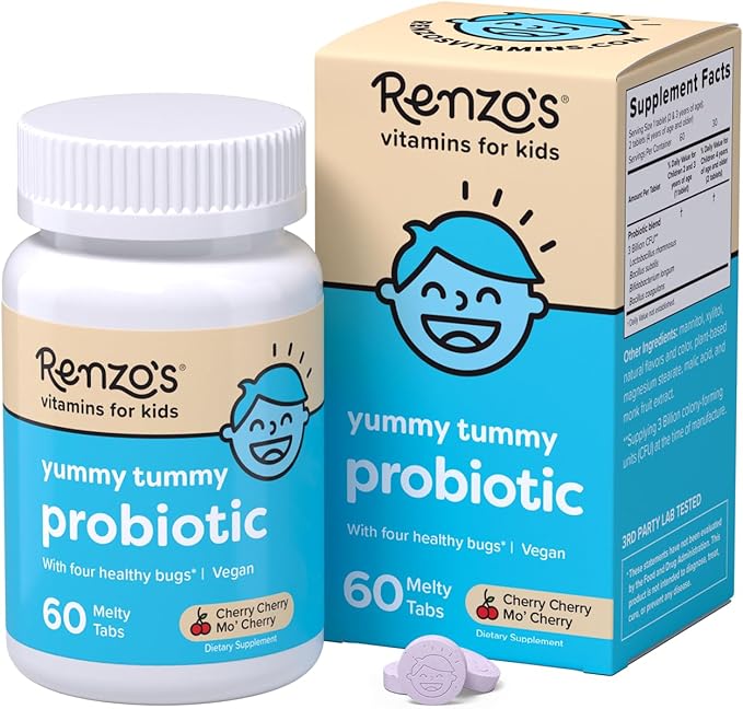 Renzo's Vitamins Kid Essential Bundle - Probiotic Vitamin C with Elderberry &amp Zinc for Immune Support Picky Eater Kids Multivitamin and Hercules Calcium