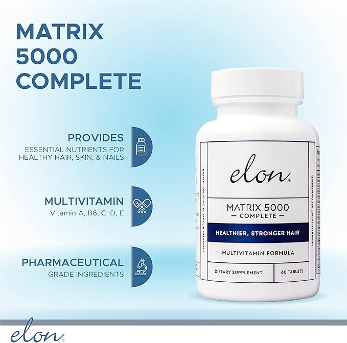 Elon Matrix 5000 Complete Multivitamin (60 Day Supply) Concentrated Hair Serum