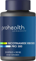 ProHealth Nicotinamide Riboside Pro 300. 300mg NR (as NR Hydrogen Malate) Plus 100mg Trimethylglycine (TMG) Supplement Boosts NAD+ 30 Servings