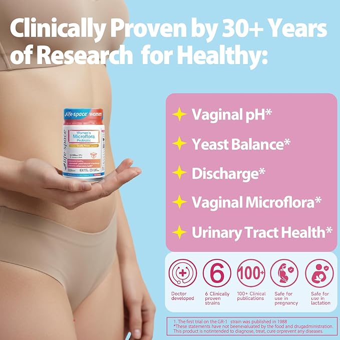 Life-Space Mother-to-Be &amp Beyond Probiotic Bundle: Feminine Care &amp Prenatal Support for Healthy Vaginal Microflora &amp Comfort for Mom's Breast Gut &amp Vaginal Health and Baby Growth