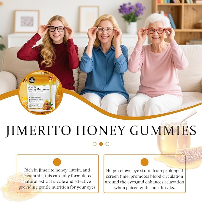 Jimerito Honey Lutein GummiesLutein &amp Zeaxanthin Supplements20mg Gummies-30-day Supply (1pc)