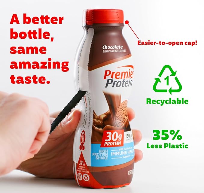 Premier Protein Shake MINIs Vanilla 22g Protein 120 Calories 1g Sugar 8.75fl oz Pack of 12 &amp Shake Chocolate 30g Protein 1g Sugar 24 Vitamins Minerals Nutrients