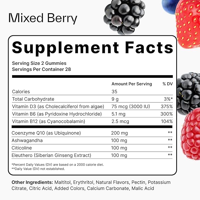 Elo Nootropic Energy and Sleep Gummies Bundle | Citicoline CoQ10 Ashwagandha Magnesium and Melatonin | Caffeine-Free Sugar-Free Vegan Non-GMO | 24-Hour Performance System | 28 Servings Each
