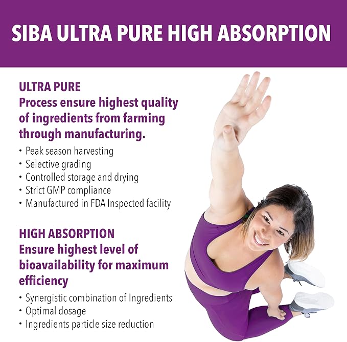 SIBA Ultra Pure Sea Moss Blend – Vegan Capsules with Sea Moss Black Seed Oil Ashwagandha Turmeric &amp Black Pepper – Supports Overall Wellness – 60 Count