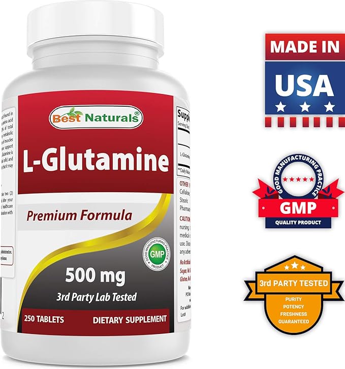 Best Naturals DGL Chewable 380 mg &amp L-Glutamine 500 mg