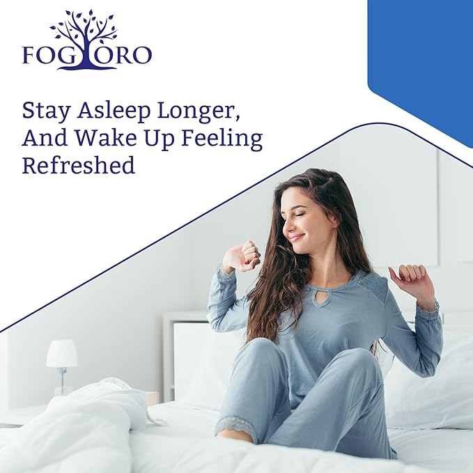 Fogoro Powerful Melatonin -Fall Asleep Faster Stay Asleep LongerEasy to Take 60 Count (Pack of 2)