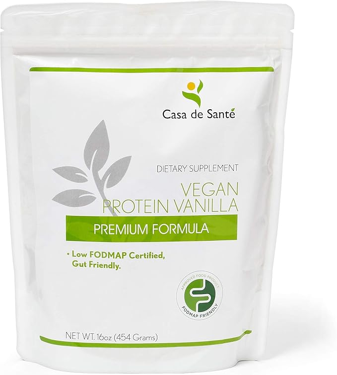 Casa de Sante Elemental Diet Grassfed Collagen Peptides and Vegan Protein Powder Low FODMAP Certified for IBS &amp SIBO Gut Friendly Bundle