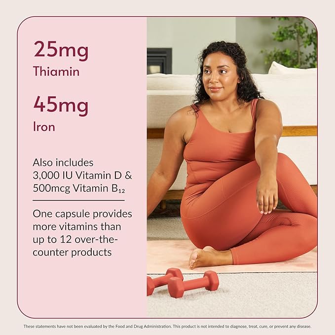 Bariatric Advantage Ultra Solo with Iron - Once-Per-Day Daily Multivitamin - for Bariatric Patients - with Thiamin Vitamin A &amp More - Gluten Free - 30 Capsules