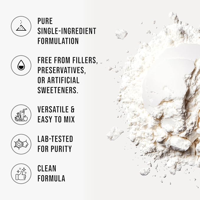 Pure Myo-Inositol Powder Unflavored Inositol Supplement Powder 2.4 lb for Women and Men Smooth-Mixing for Daily Balance and Wellness Vegan Non-GMO Gluten-Free 1100g