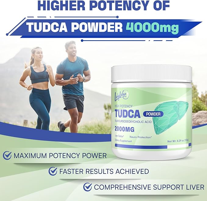 TUDCA Powder Liver Support Supplement – 2000mg High Absorption Liver Detox &amp Repair Support with Milk ThistleArtichokeBile SaltsOx BileHerbal Blend– 30 Servings Non-GMO