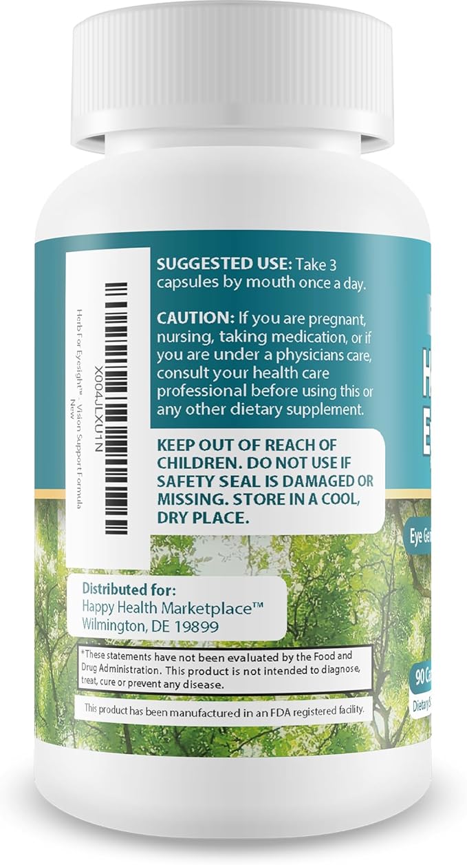 Vision Support Tree of Life Herb for Eyesight - Our Best Eye Supplement Vision Improvement Pills - Lutein Supplements for Eyes - Vision Sight Supplement Eye Health Supplements for Adults Over 50