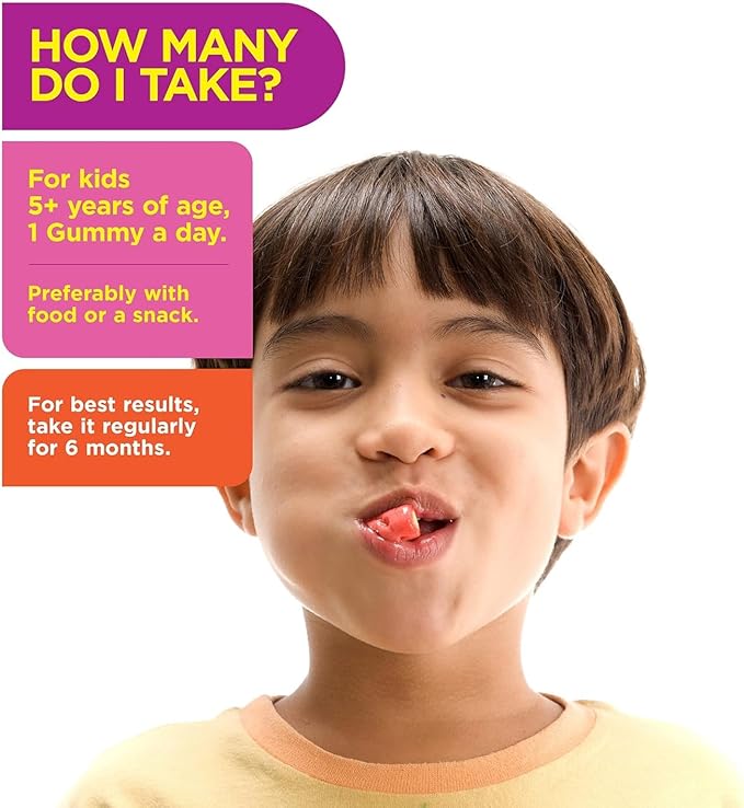 Kids Multivitamin Gummies with Vitamins A C B D and Zinc 30 Gummy Chewable Bears Strawberry and Orange Flavour Supports Daily Wellness and Immune System Support