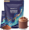 Mushroom Hot Cocoa Natural Sleep Supplement Organic Reishi Melatonin L-Theanine Glycine Cocoa Powder for Deep Sleep &amp Stress Relief Drug Free Keto Friendly Gluten Free 20 Servings