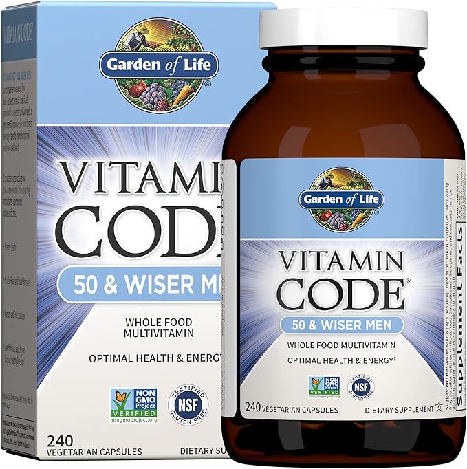 Garden of Life Multivitamin for Men &amp Multivitamin for Women - Vitamin Code 50 &amp Wiser Women's Raw Whole Food Vitamin Supplement