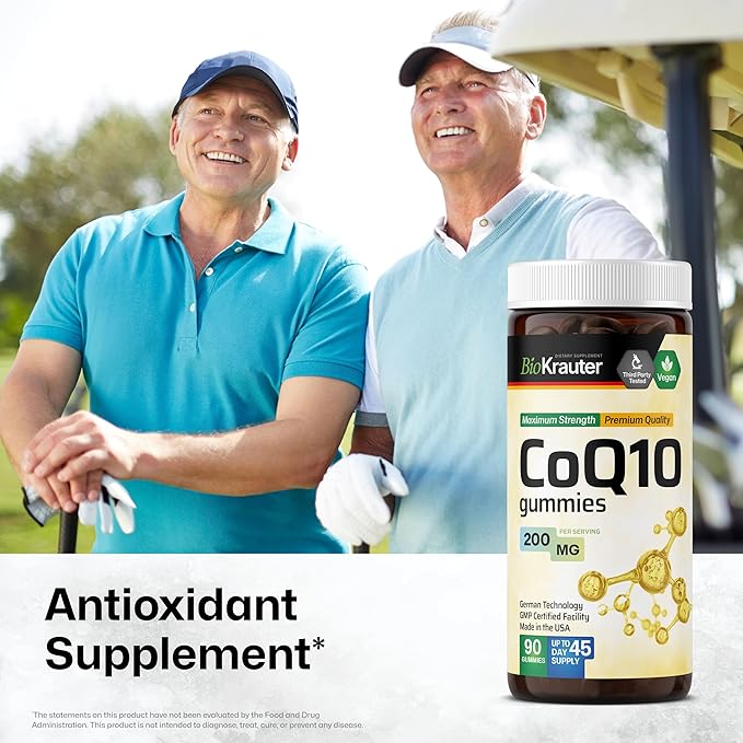 BIO KRAUTER CoQ10 90 Gummies &amp 6 Mushrooms Tincture 4 Fl. Oz.