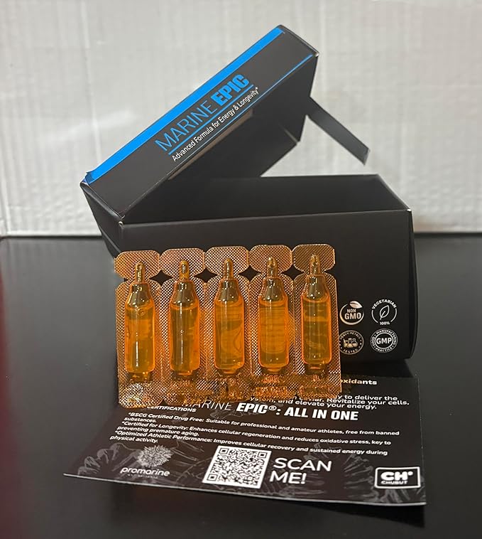 Promarine Marine Epic | Longevity | Biohacking | Anti-Aging | Helps Reduce Oxidative Stress | Biotechnology | Exceptional Cellular antioxidant