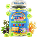 Sea Moss + Elderberry Gummies for Kids &amp Adults 19-IN-1 Super Food with Spirulina Algae Omega 3 Algae Calcium Ashwagandha Mushroom Vitamins D3 C for Immune Gut Bone Energy BrainVegan 6