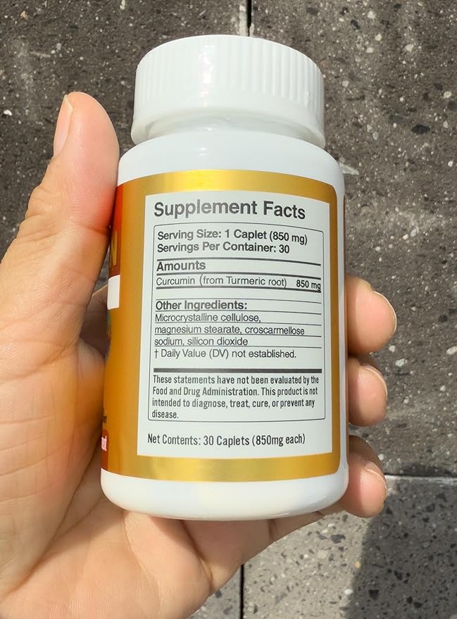 Curcumin Turmeric Curcuma Supplement 850 mg 30 Capsules