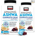 Force Factor Amazing Ashwa Complete Calm Support KSM-66 Ashwagandha Like Ashwangandha Gummies to Promote Calm &amp Relaxation with Magnesium &amp L-Theanine Blueberry Pomegranate 120 Soft Chews