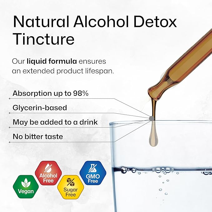 BIO KRAUTER Alcohol Detox Tincture 2 Fl. Oz. &amp Liver Support 60 Gummies.