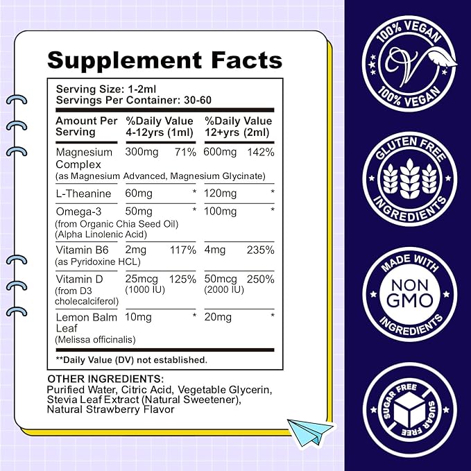 Kids Magnesium Liquid Drops &amp DIM Liquid Drops Supplement Women