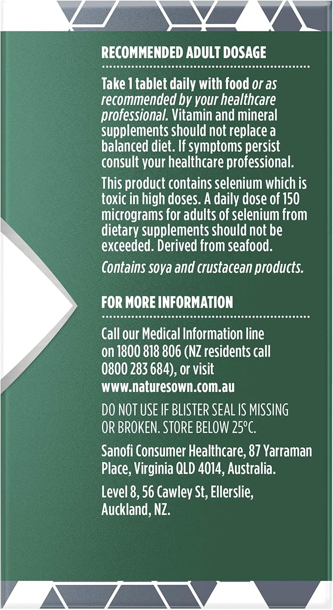 Nature's Own Bodyfuel 50+ Multivitamin 60 Tablets