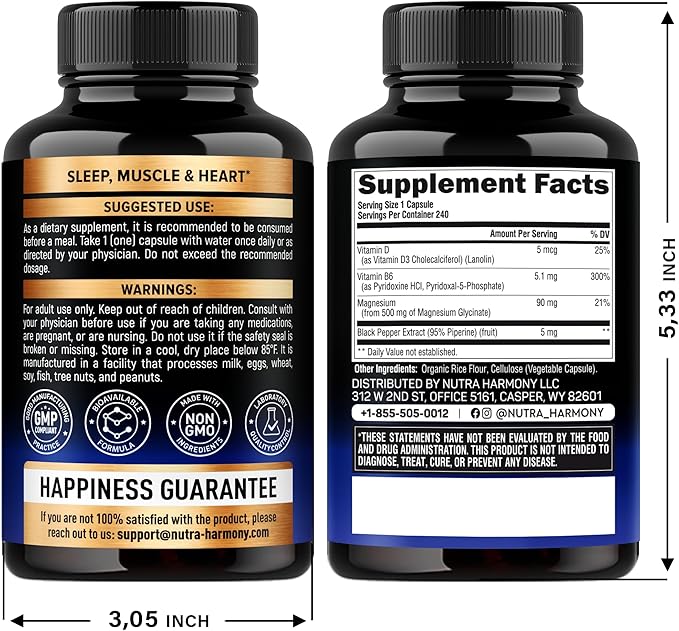 Magnesium Glycinate 240 Capsules &amp Multivitamins for Men