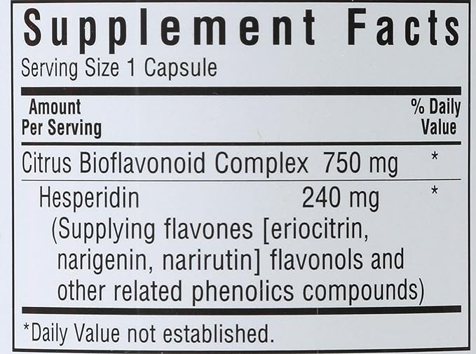 Bluebonnet Nutrition Bioflavonoids 750mg Citrus 90 Vegg Capsules
