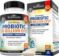 Probiotic 65 Billion - Probiotics with Prebiotic for Women &amp Men - Lactobacillus Acidophilus Digestive Health Capsules - Targeted Release Technology - Shelf Stable Supplement Non-GMO Dairy Free-30