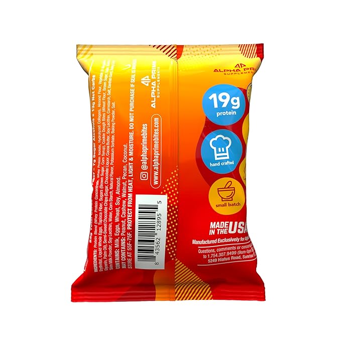 Alpha Prime Protein Brownie - Cookie Dough (12 Brownies)
